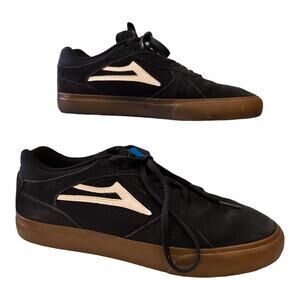 Lakai Proto Vulc Gum Suede Skate Shoes Sneakers SZ 8 Mens Navy Blue Light Wear